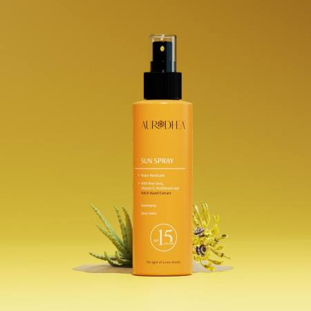 Spray Solare SPF 15 - 150 ml 150 ml | Arricchito con Amamelide, Aloe Vera, Pantenolo e Vitamina E
