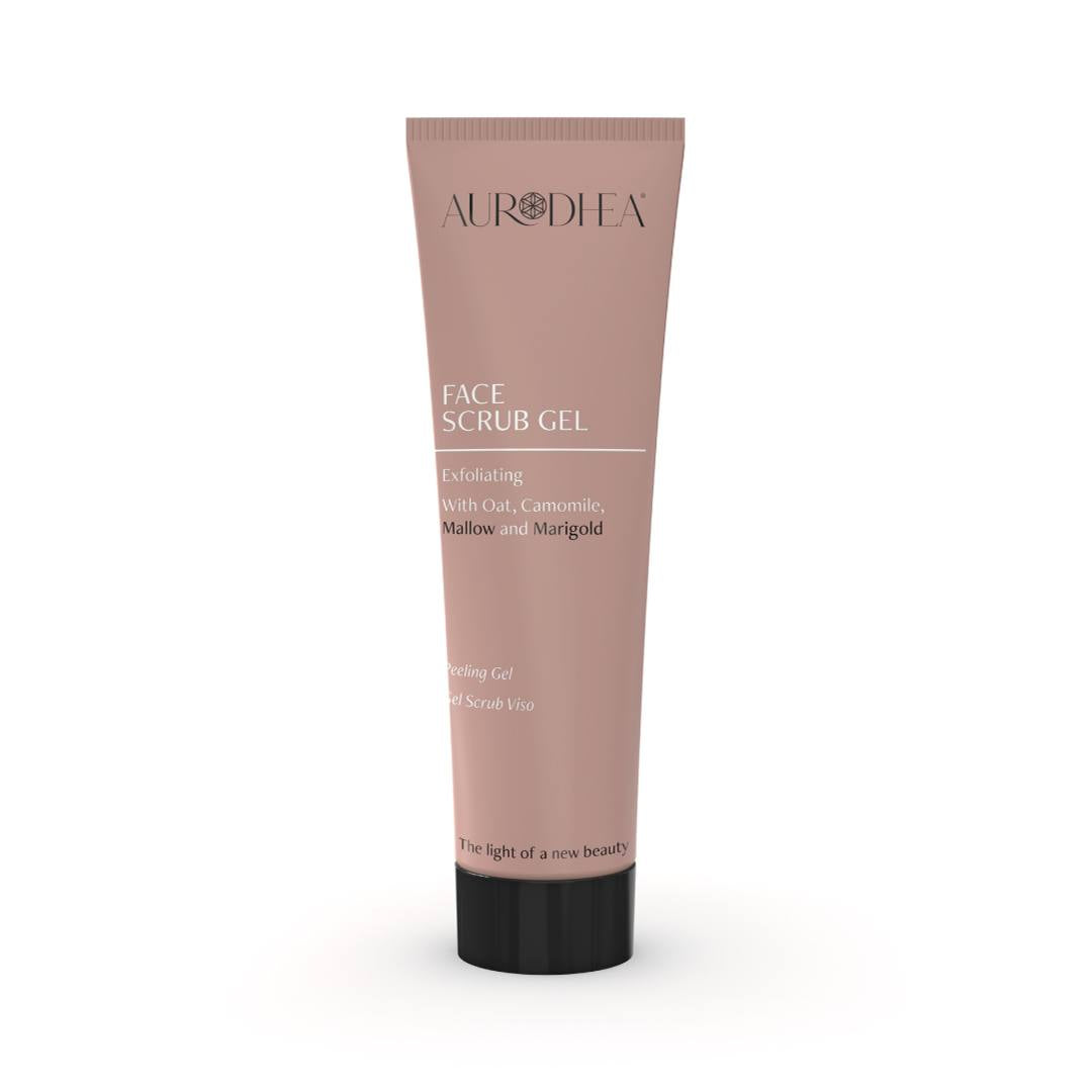 Gel Scrub viso 50 ml | Arricchito con Avena, Camomilla, Malva e Calendula