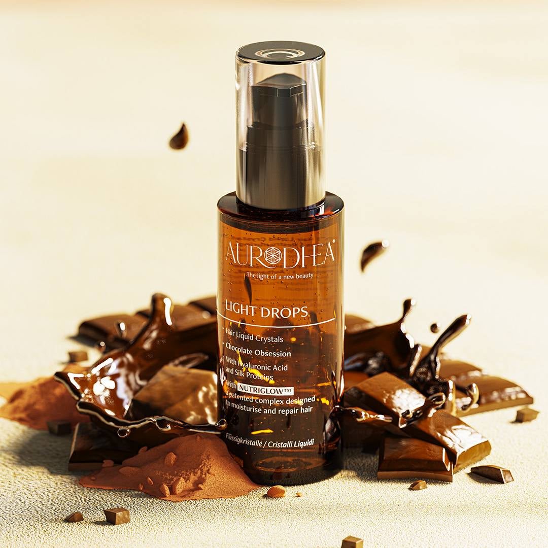 LIGHT DROPS 'Chocolate Obsession' - Cristalli liquidi per capelli 50 ml | Con complesso esclusivo NUTRIGLOW™