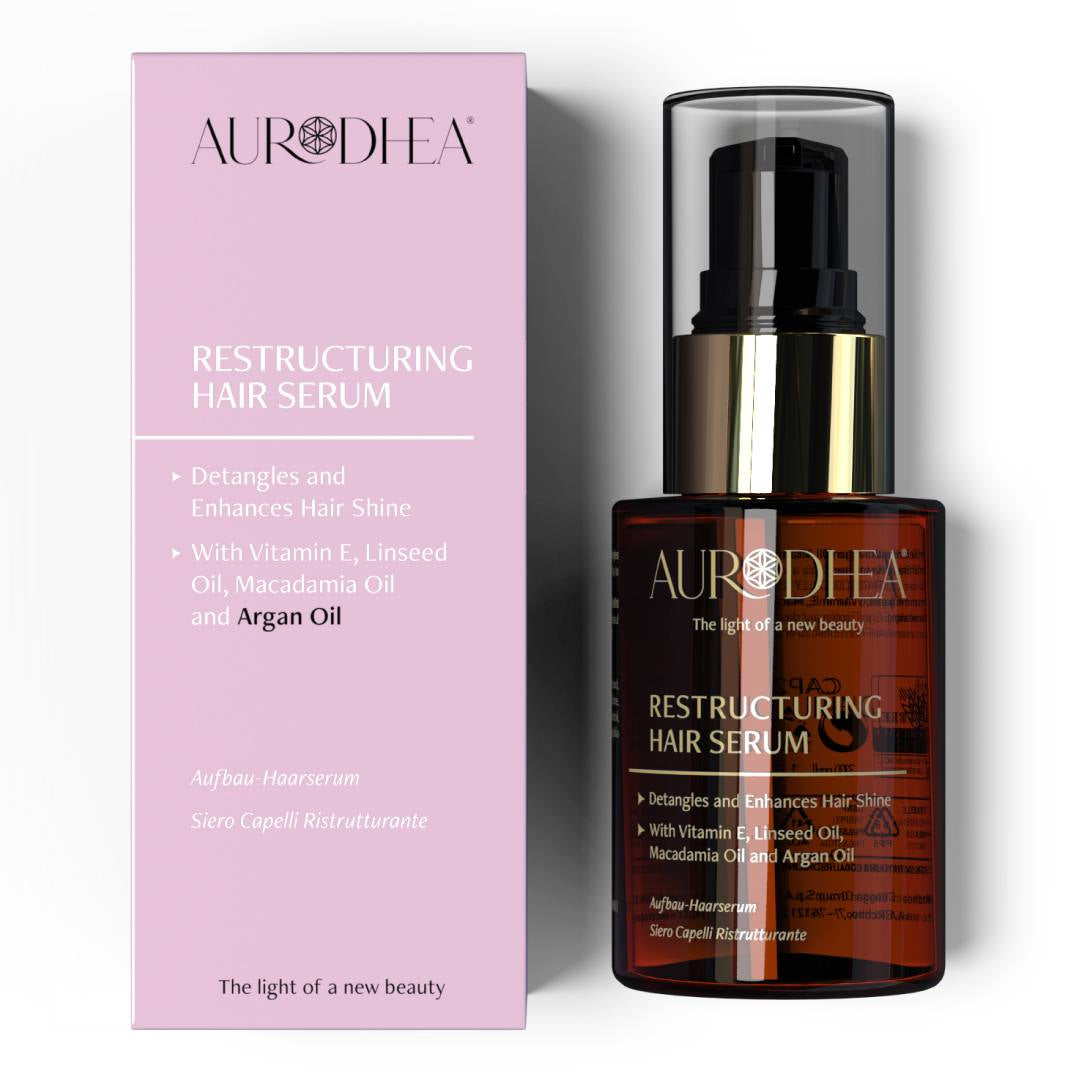 Siero Capelli Ristrutturante all'Olio di Argan 30 ml | Arricchito con Oli di Lino e Macadamia e Vitamina E